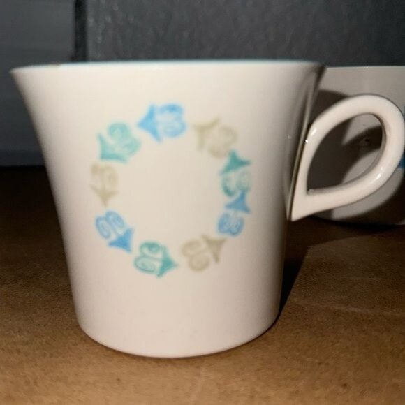 Vintage Carlton Japan Blue White Ceramic Coffee Mugs Set Of 3 Retro Kitchen Drin - Picture 4 of 8